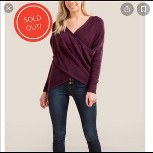 Alya Faux Wrap Sweater